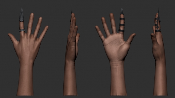 zbrushhandtextured